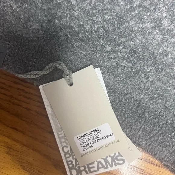 Barefoot Dreams Smoky Green Fog Gray Beanie - Picture 2 of 2